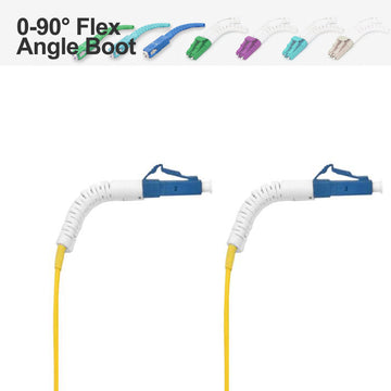 Flex Angle Boot LC to LC Singlemode 9/125um Fiber Patch Cable